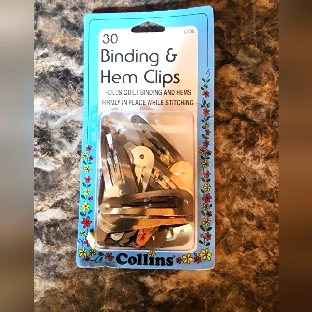 Collins Binding and Hem clips for sewing 30 in pack  New